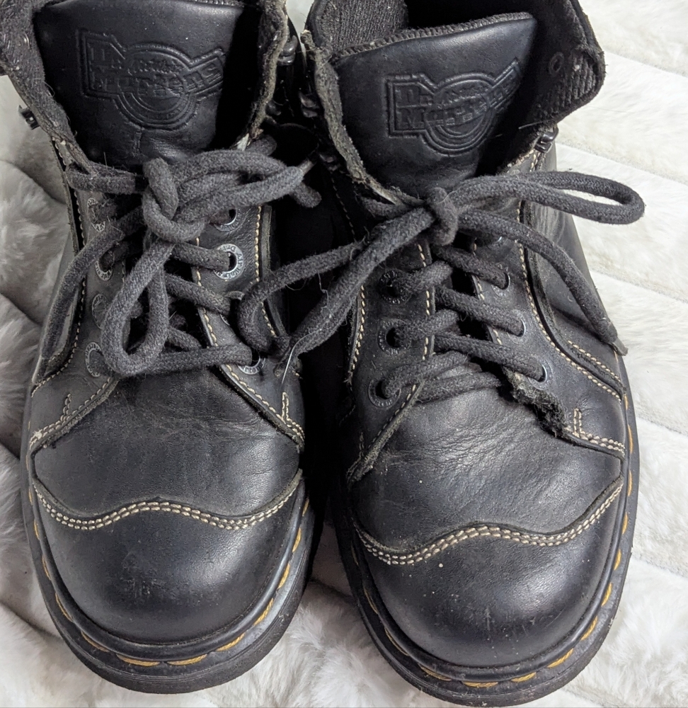 Vintage Dr. Martens Black Leather Men's Boots